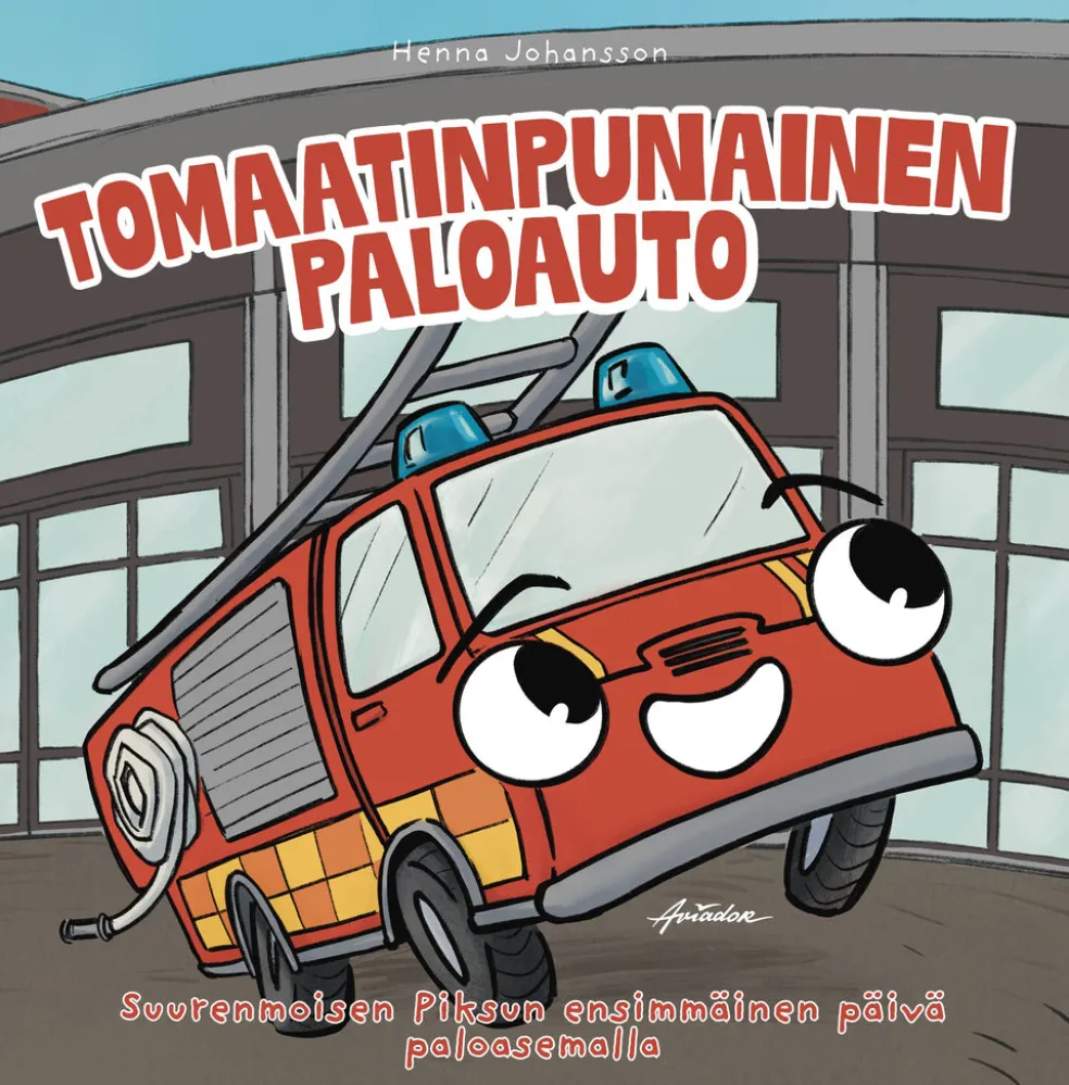 Tomaatinpunainen paloauto
