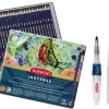 Värikynä 24 väriä Derwent Inktense + minisuihkepullo ja säiliösivellin